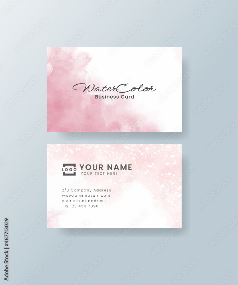 Watercolor business card Watercolor business card