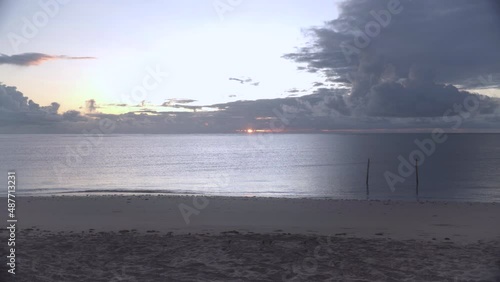 Sun on The Horizon At The Beach