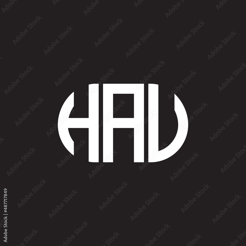 HAU letter logo design on black background. HAU creative initials letter logo concept. HAU letter design. HAU letter logo design on black background. HAU creative initials letter logo concept. HAU letter design.