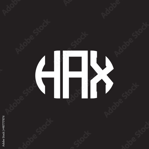 HAX letter logo design on black background. HAX creative initials letter logo concept. HAX letter design. photo