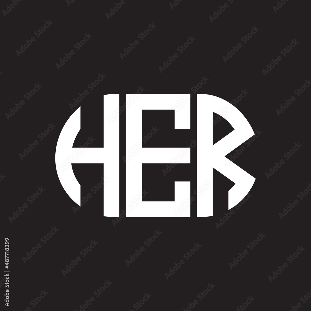 HER letter logo design on black background. HER creative initials letter logo concept. HER letter design. HER letter logo design on black background. HER creative initials letter logo concept. HER letter design.