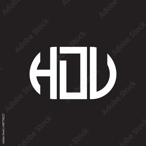 HDV letter logo design on black background. HDV creative initials letter logo concept. HDV letter design. photo