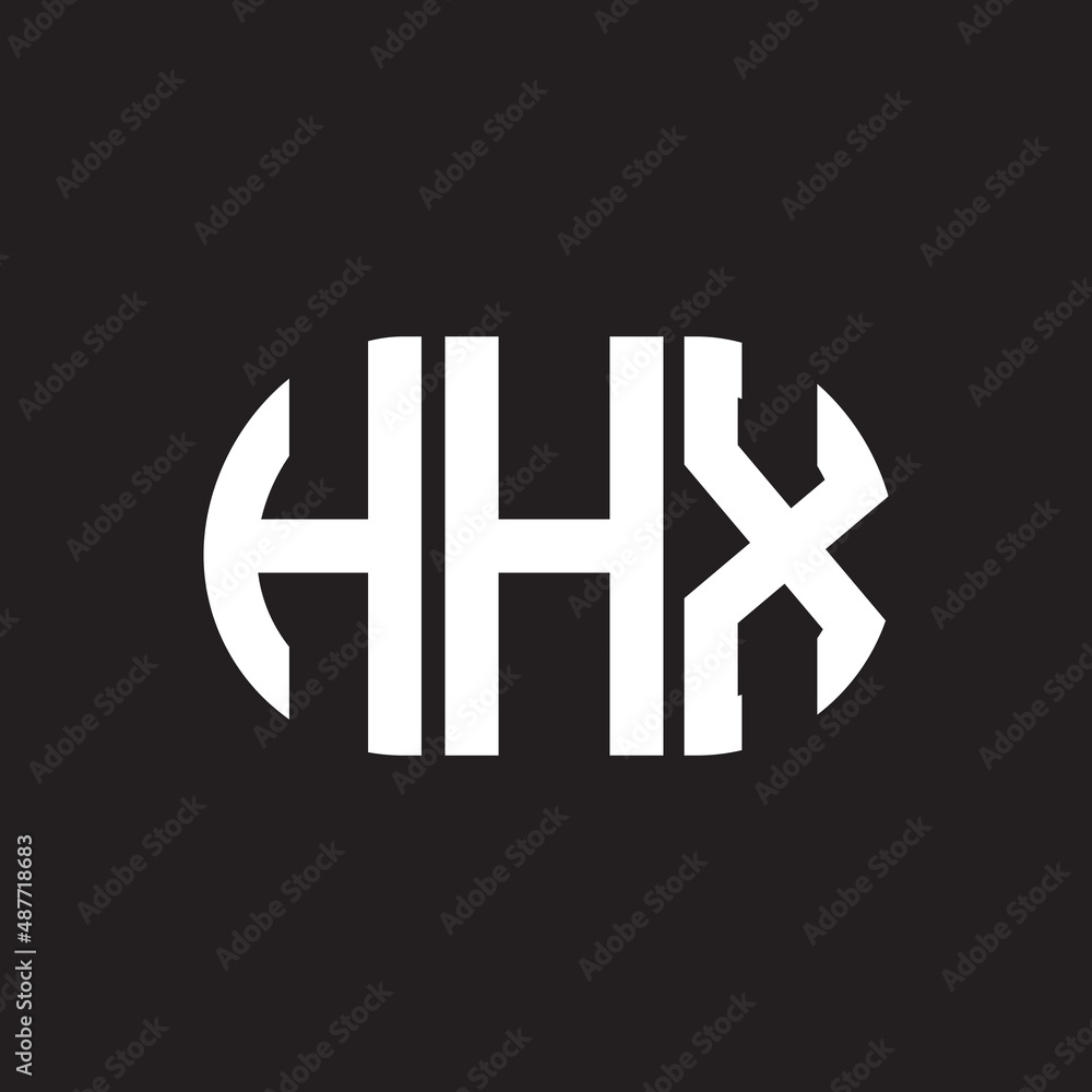 Fototapeta premium HHX letter logo design on black background. HHX creative initials letter logo concept. HHX letter design.