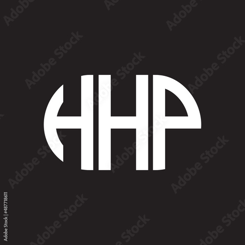 HHP letter logo design on black background. HHP creative initials letter logo concept. HHP letter design. photo