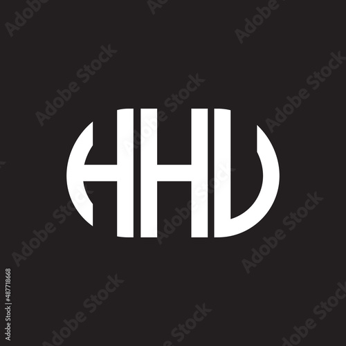 HHV letter logo design on black background. HHV creative initials letter logo concept. HHV letter design. photo