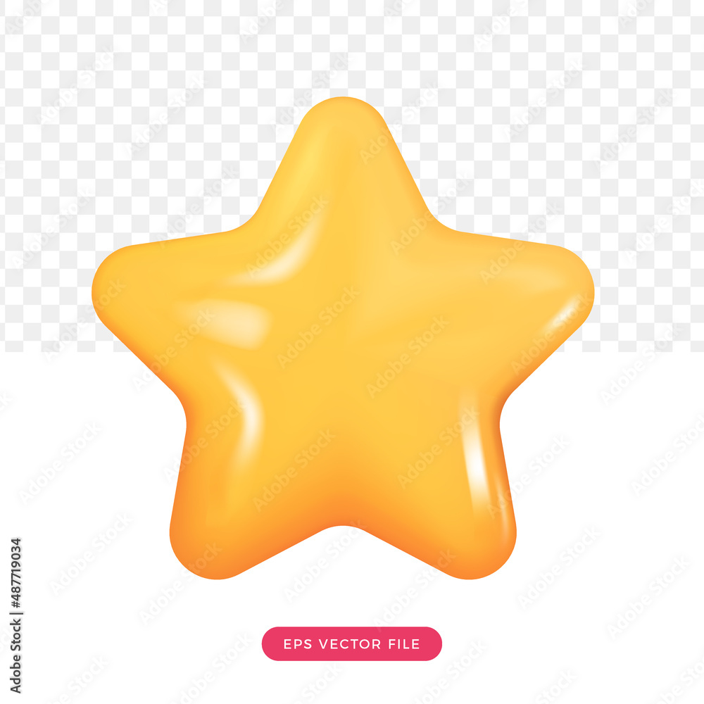 3d cute yellow star. cartoon render style 3d. cute icon 3d 3d cute yellow star. cartoon render style 3d. cute icon 3d