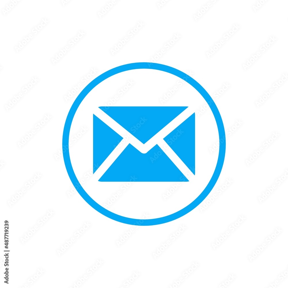 Email icon isolated on white background message buttom Email icon isolated on white background message buttom