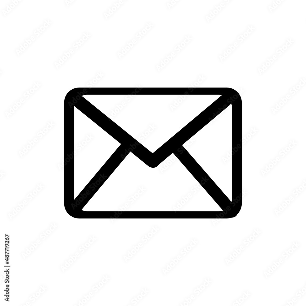 Email icon isolated on white background message bottom Email icon isolated on white background message bottom
