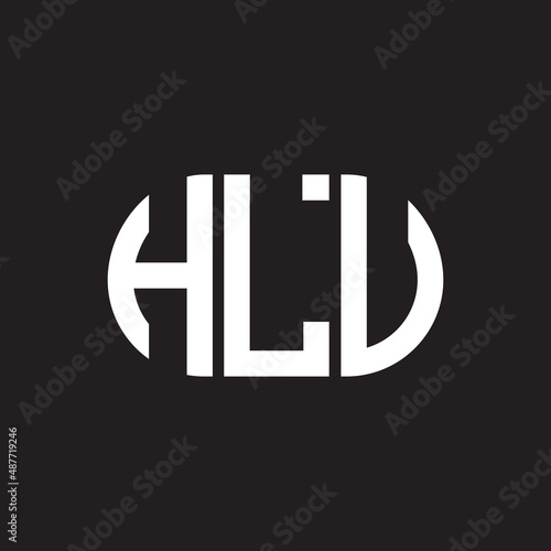 HLU letter logo design on black background. HLU creative initials letter logo concept. HLU letter design. photo