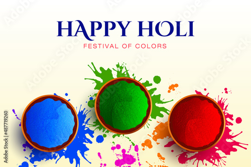 Colorful Holi Greeting, Festival of colors