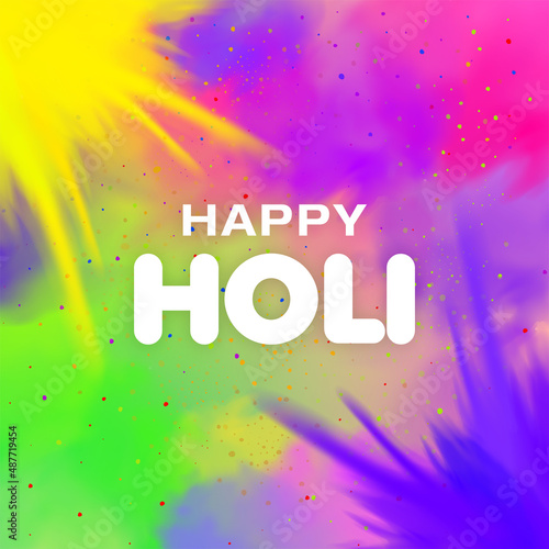 Colorful Holi Greeting, Festival of colors