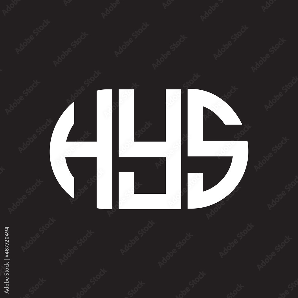 HYS letter logo design on black background. HYS creative initials letter logo concept. HYS letter design. HYS letter logo design on black background. HYS creative initials letter logo concept. HYS letter design.