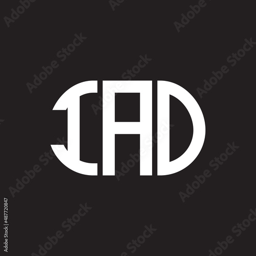 IAO letter logo design on black background. IAO creative initials letter logo concept. IAO letter design.