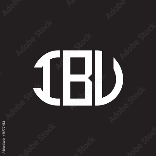 IBU letter logo design on black background. IBU creative initials letter logo concept. IBU letter design. photo