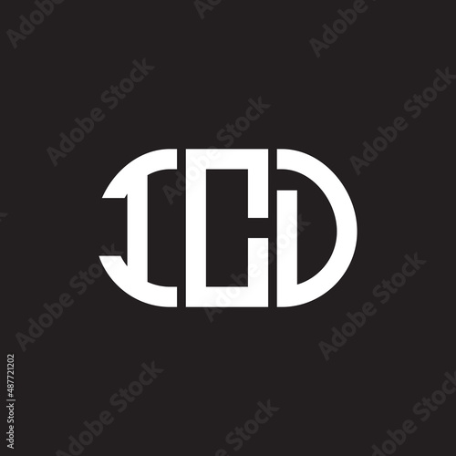 ICD letter logo design on black background. ICD creative initials letter logo concept. ICD letter design.