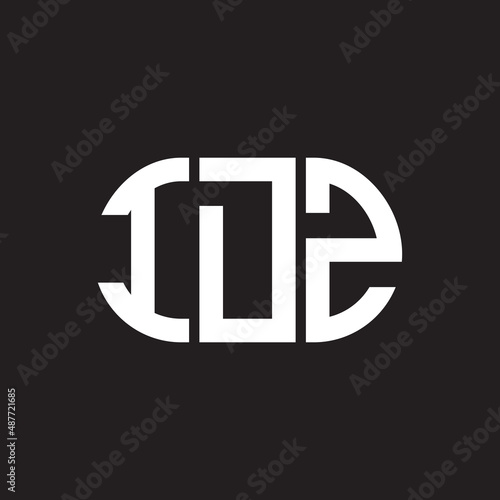 IDZ letter logo design on black background. IDZ creative initials letter logo concept. IDZ letter design.