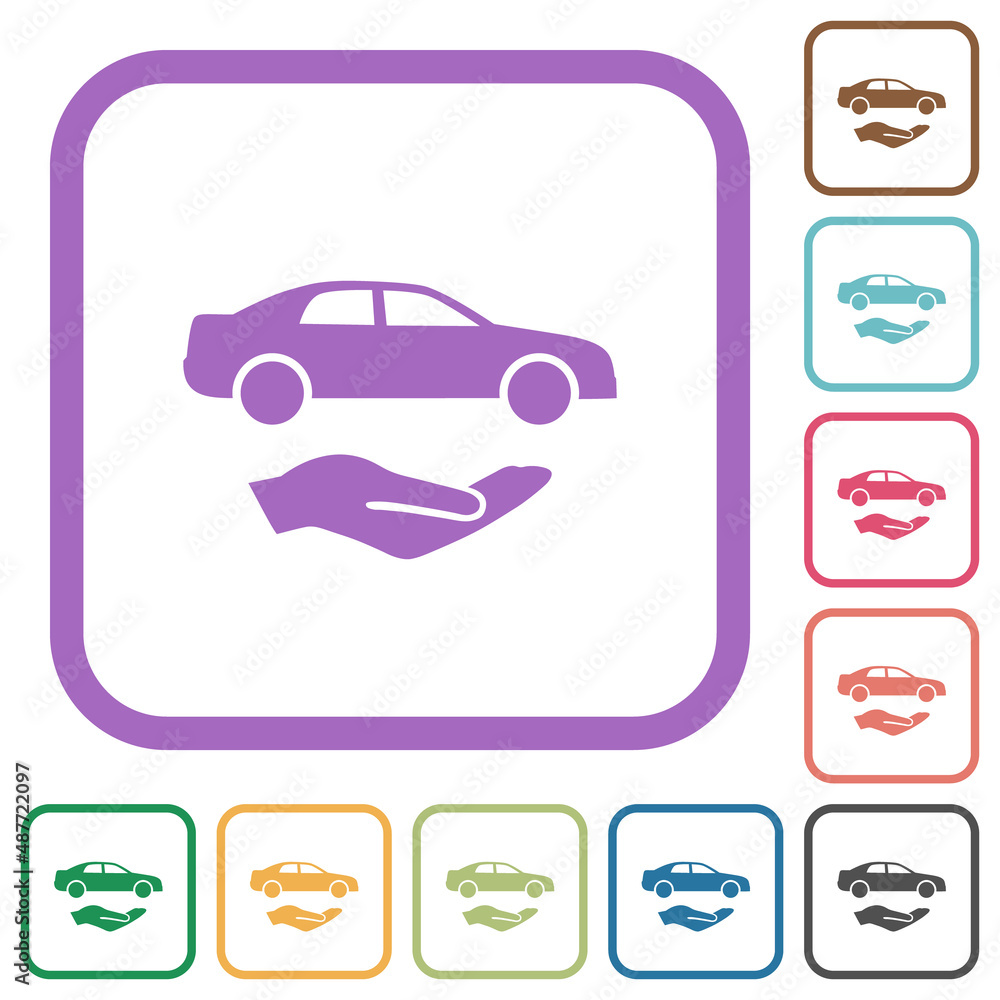 Car services solid simple icons Car services solid simple icons
