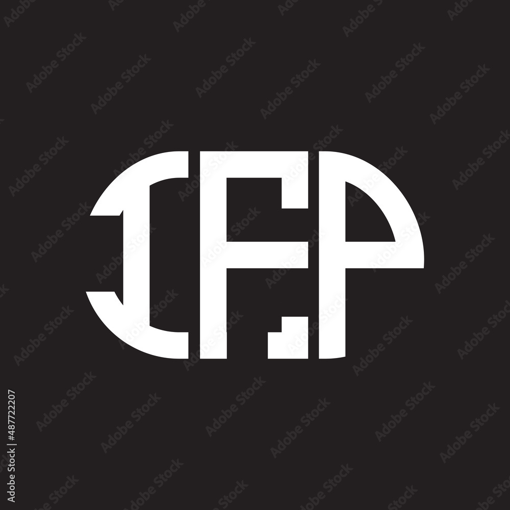 Obraz premium IFP letter logo design on black background. IFP creative initials letter logo concept. IFP letter design.