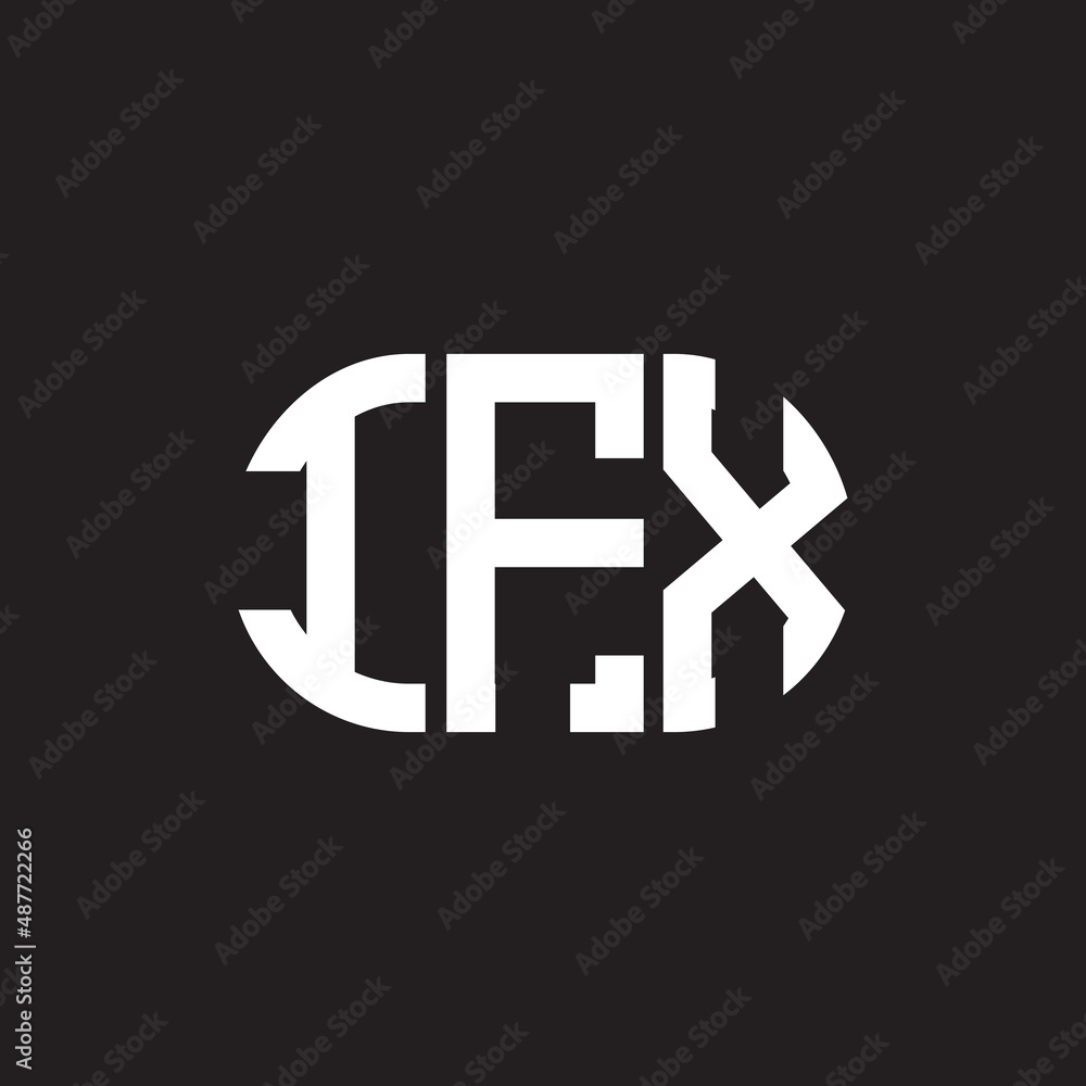Obraz premium IFX letter logo design on black background. IFX creative initials letter logo concept. IFX letter design.