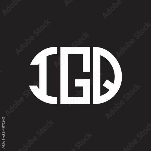 IGQ letter logo design on black background. IGQ creative initials letter logo concept. IGQ letter design.