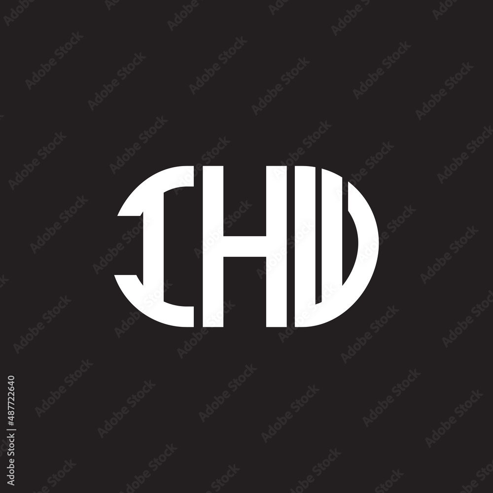 IHW letter logo design on black background. IHW creative initials letter logo concept. IHW letter design. IHW letter logo design on black background. IHW creative initials letter logo concept. IHW letter design.