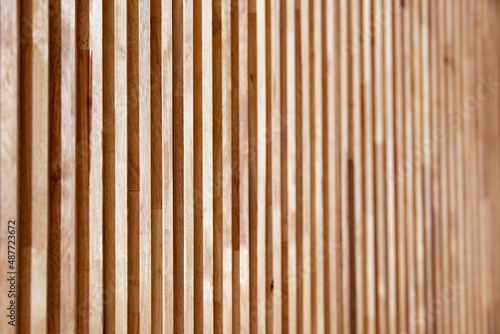 Fototapeta Naklejka Na Ścianę i Meble -  Artificial wood background designed with interlocking wooden corners for a vintage style scene.