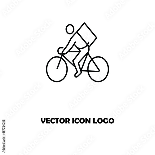 delivery by bike icon. Simple element illustration. delivery by bike concept symbol design from Delivery collection. Can be used for web and mobile.
