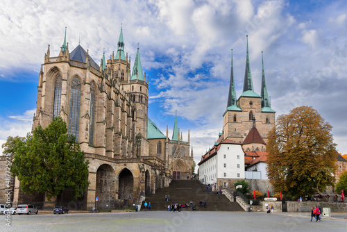 Erfurt Cathedral in Erfurt, Thuringia, Germany.