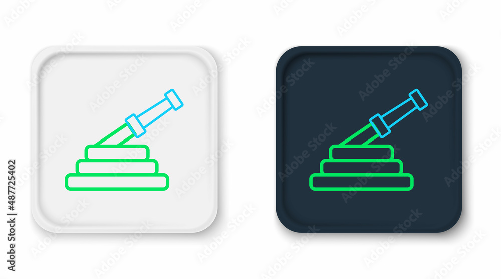 Line Fire hose reel icon isolated on white background. Colorful outline concept. Vector Line Fire hose reel icon isolated on white background. Colorful outline concept. Vector