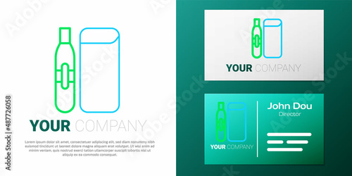 Line Electronic cigarette icon isolated on white background. Vape smoking tool. Vaporizer Device. Colorful outline concept. Vector