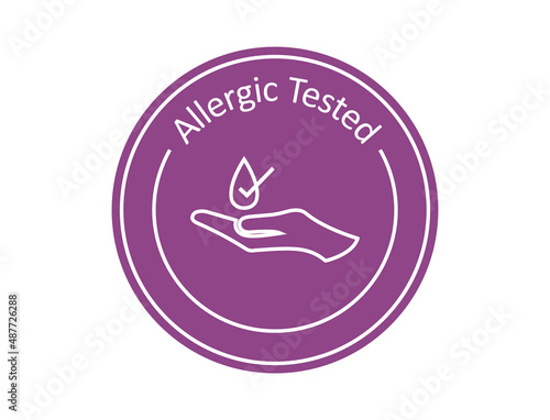 allergic tested icon vector illustration