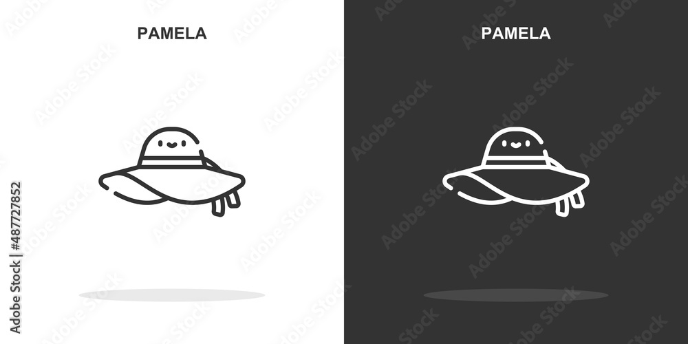 pamela line icon. Simple outline style.pamela linear sign. Vector illustration isolated on white background. Editable stroke EPS 10 pamela line icon. Simple outline style.pamela linear sign. Vector illustration isolated on white background. Editable stroke EPS 10