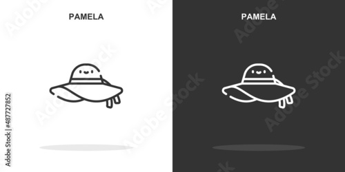 pamela line icon. Simple outline style.pamela linear sign. Vector illustration isolated on white background. Editable stroke EPS 10