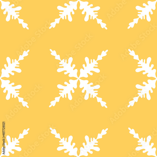 Abstract white and color background with floral hand drawn ornament. Geometric seamless pattern for wallpaper, web page, textures, fabric, textile. Decorative vector illustration