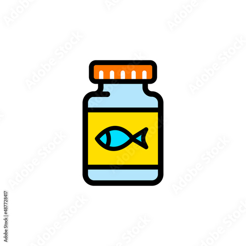 Softgel flat icon. Oral dosage medicine. Soft gelatin capsules. Omega three fish oil