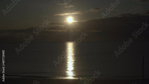 Yellow Sunset At The Beach