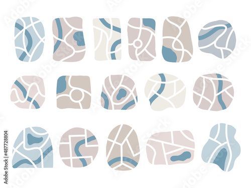 City map creator vector set Top view