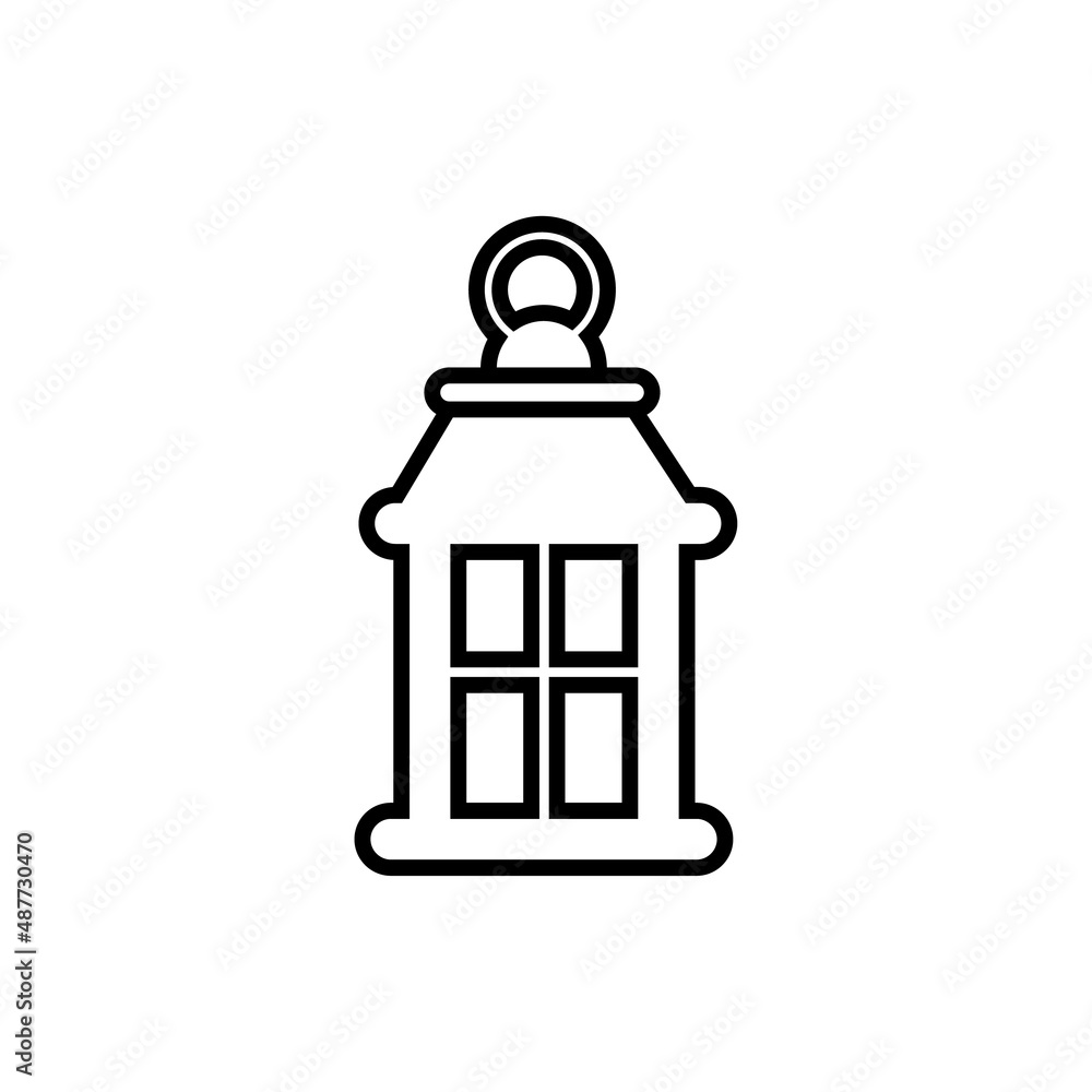 Lantern line icon, vector outline logo isolated on white background Lantern line icon, vector outline logo isolated on white background