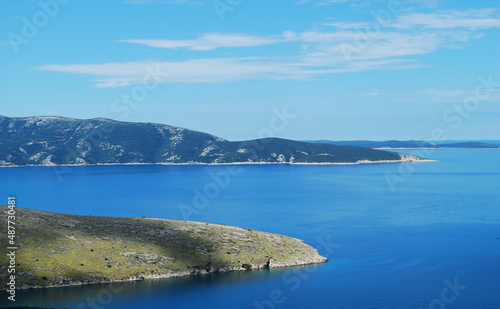 the beautiful sea coast of eastern Istria in Croatia photo