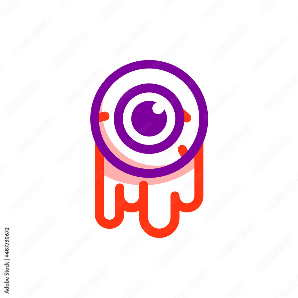 Eyes with Blood, Halloween Icon Illustration Eyes with Blood, Halloween Icon Illustration