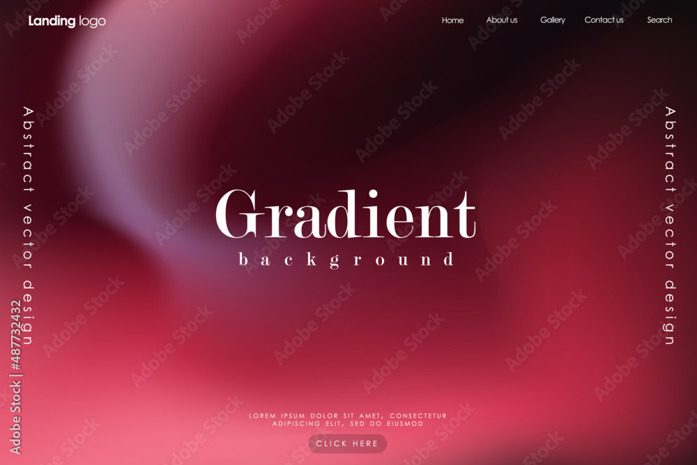 Obraz premium Page design inspiration with abstract background. Shades of red gradient background pattern