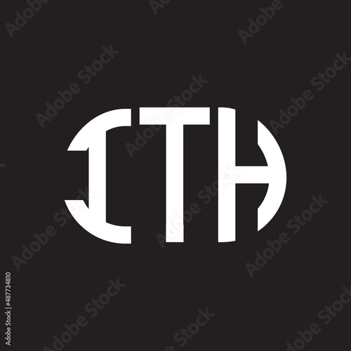 ITH letter logo design on black background. ITH creative initials letter logo concept. ITH letter design.