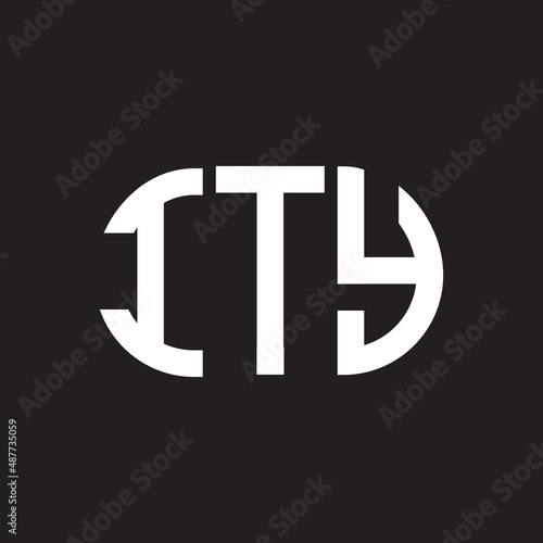 ITY letter logo design on black background. ITY creative initials letter logo concept. ITY letter design.