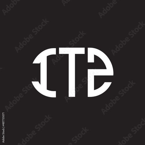 ITZ letter logo design on black background. ITZ creative initials letter logo concept. ITZ letter design.