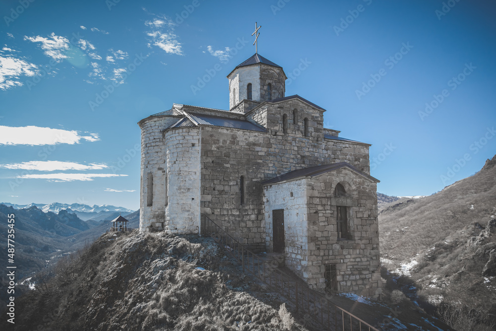 ancient Orthodox church on the mountain ancient Orthodox church on the mountain