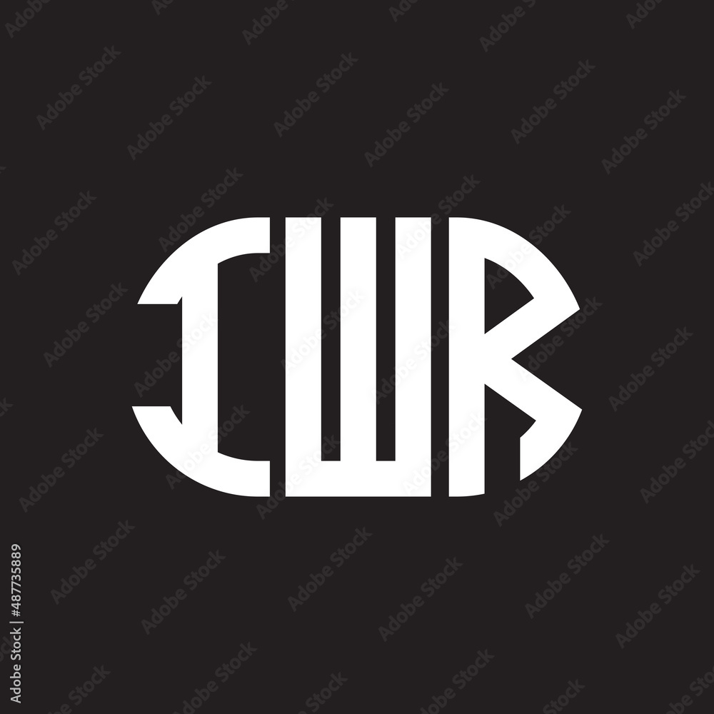 IWR letter logo design on black background. IWR creative initials letter logo concept. IWR letter design. IWR letter logo design on black background. IWR creative initials letter logo concept. IWR letter design.