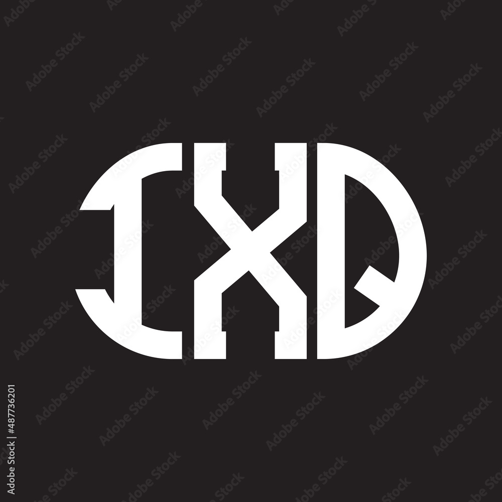 IXQ letter logo design on black background. IXQ creative initials letter logo concept. IXQ letter design.
