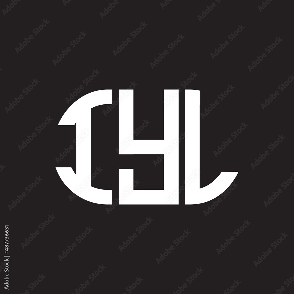 Obraz premium IYL letter logo design on black background. IYL creative initials letter logo concept. IYL letter design.