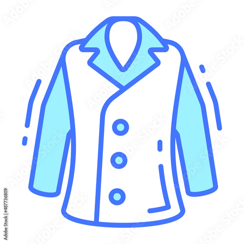 topcoat icon, trendy Style, Isolated on White Background, Stock vector illustrations.