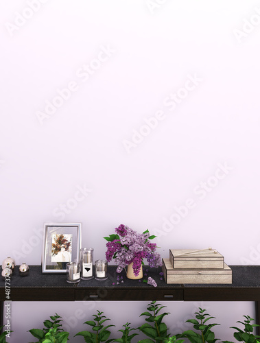 wall backgound violet 3d